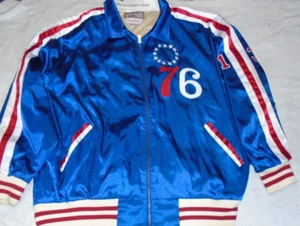 Wilt Chamberlain Philadelphia Phila 76ers Mitchell & Ness NBA Jacket Size 60 - Picture 1 of 5