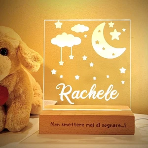|Lampada Personalizzata Con Nome |Lampada Notturna Bambino Bambina Neonato |Luce - Foto 1 di 12