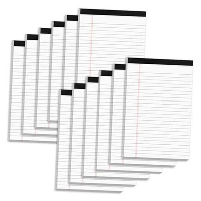 Blocs de notas de 5" x 8" de blocs de notas legales 30 hojas bloc de notas universidad 5x8 pulgadas paquete de 12 Foto 1 de 4