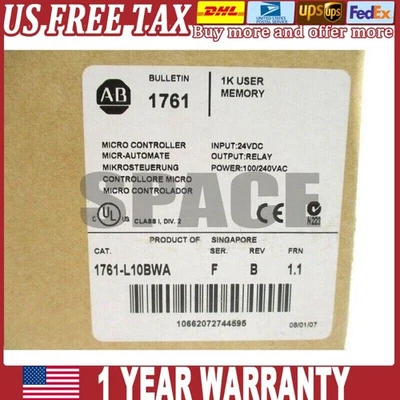 AB 1761-L10BWA MICROLOGIX 1000 Controller 1761L10BWA EXPRESS  US Free Tax - Image 1 of 4
