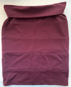 Charlotte Russe High Waist Maroon Mini-Skirt Size Large - Picture 1 of 4