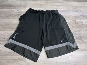 Nike Elite Gym Shorts Distressed Worn Black Mens M (see pics) Black Drawstring - Picture 1 of 10