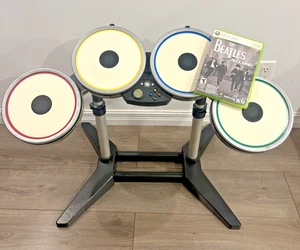THE BEATLES ROCK BAND LIMITED EDITION WIRELESS DRUM SET GAME MICROSOFT XBOX 360 - Picture 1 of 10