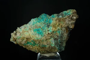 Chrysokoll, Mixit, Malachit, Conichalkit & Quarz / Goldkette Mine, Utah - Bild 1 von 12