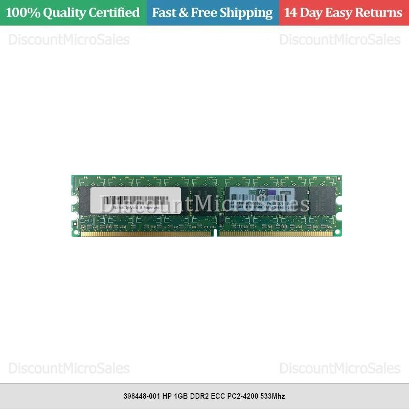 398448-001 HP 1GB DDR2 ECC PC2-4200 533Mhz - Image 1 of 1