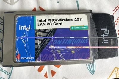 Intel Pro/Wireless 2011 Lan PCMCIA 16bit 802.11b Model WPC2011EU - Image 1 of 2