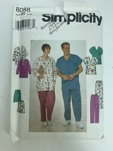 Simplicity Easy To Sew 8088 Sewing Pattern Size L, XL UNCUT Scrubs, Nurse Shirt - Picture 1 of 10
