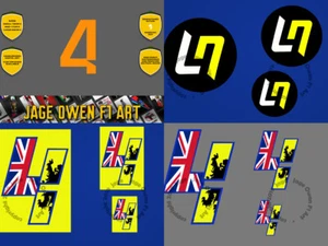 Pegatinas con logotipo de Lando Norris F1 - Scuderia GP - Imagen 1 de 7