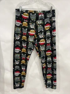 Old Navy Women XL Cat Christmas Pajama Pants Bottoms Flannel Pull On Stretch - Picture 1 of 11
