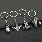 Strength Sports Barbell Dumbbell Charm Weight Fitness And Word Gym Keyring