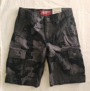 Arizona Boys Camo Cargo Gray Elastic Waistband Shorts Regular Size 8 - Picture 1 of 19