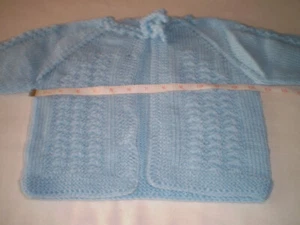 Handmade blue children's vest with buttons with long sleeve - Picture 1 of 10