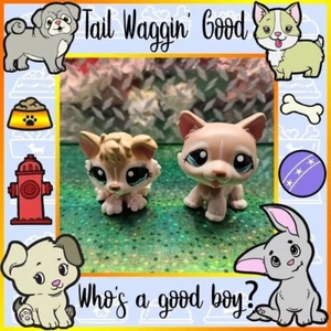 Littlest Pet Shop LPS Authentic #1012 #1013 Husky family Mom & Baby Puppy Mommy - Picture 1 of 3