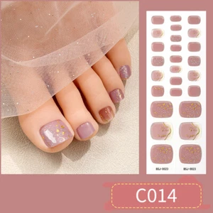 Long Lasting Full Cover Nail Gel Sticker Semi Cured Toenail Wraps Fashion Color - Picture 1 of 14