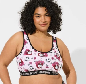 Bralette Torrid Disney Pesadilla Antes de Navidad Algodón Cuello Redondo Talla 5 5X 28 - Imagen 1 de 3