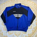 Blue/Black &amp; White Stripes Adidas Retro Full Zip Tracksuit Jacket