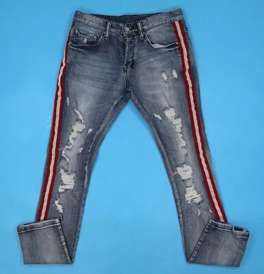 Jeans para hombre DOPE azul denim. Skinny Distressed. Talla 28. Foto 1 de 4