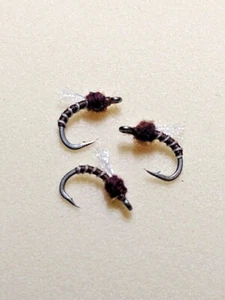 Top Secret Midge - talla 18, 20, 22, 24 - paquete de 3 - pesca con mosca trucha - Imagen 1 de 2