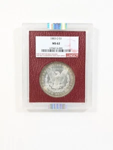 1883-O Morgan Silberdollar $ 1 Redfield Collection Paramount Int NGC MS62 getönt - Bild 1 von 6