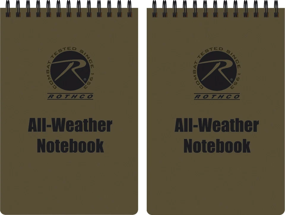 Waterproof 4" X 6" Notebook All Weather Coyote Brown Rothco 44800