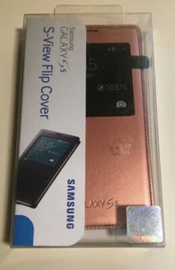SAMSUNG White Galaxy S5 S-View Flip Cover EF-CG900BFESTA - Picture 1 of 2