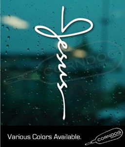 Jesus Cross Decal STICKER VINYL DECAL RELIGION FAITH GOD FAITHFUL SPIRITUAL - Bild 1 von 4