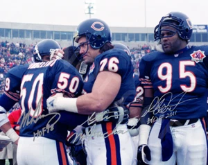 Steve McMichael Richad Dent Mike Singletary Auto 8x10 signiert Bären Nachdruck Foto - Bild 1 von 2