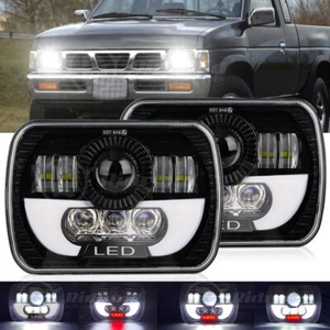 120W 5x7" 7x6" LED Hi-Lo DRL H6054 Headlight For Toyota Nissan Pickup Hardbody - Picture 1 of 12