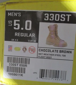 BELLEVILLE 330 ST WOMEN 7.5 REG MENS 5 EU 38 WET WEATHER BROWN BOOTS 5R 7.5R - Picture 1 of 5