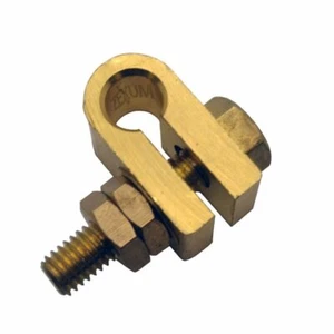 1cm Tierra Barra Lug Abrazadera En Mecanizada Latón, Conductora Acoplador para - Imagen 1 de 2