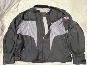 3XL!! Hein Gericke Motorcycle Jacket Black/Gray Leather Padded Safety Seam - Picture 1 of 12