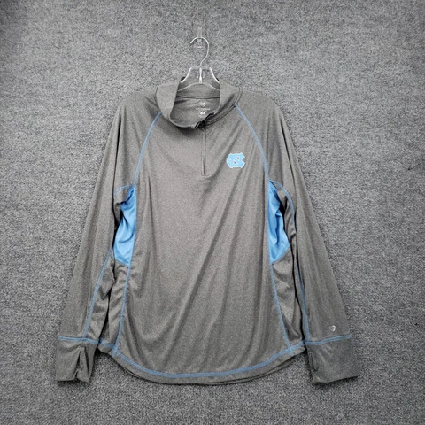 North Carolina Tar Heels Top Womens XL Gray Pullover Thumbholes College NCAA Cover