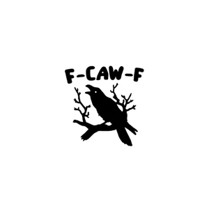 F Caw F Raven Crown Vinyl Decal Sticker Choose Size and Color - Bild 1 von 5