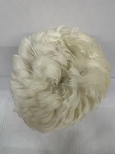 Vintage 1950’s Ivory Feather Hat With Netting Mid century Fascinator Millinery - Picture 1 of 9