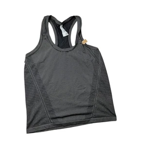 Camiseta sin mangas de entrenamiento ligera transpirable a rayas blancas y negras XL Athleta - Imagen 1 de 4