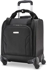 Samsonite Underseat Carry-On Spinner with USB Port, Jet Black, One Size - Picture 1 of 11