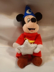 Walt Disney World Plush Sorcerer Mickey 7" With Silver Star - Picture 1 of 3