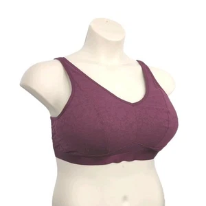 Cacique Lane Bryant Lace Bralette Bra No Wire 18 20 2X Maroon Red - Picture 1 of 10