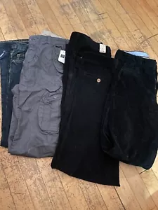 5 New pairs of Boys wide leg Gap + Old Navy Cargo, Corduroy, Jeans Pants 16 NWT - Picture 1 of 4