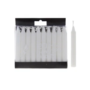 Mega Candles - Unscented 4" Chime / Spell Taper Candles - White, Set of 20 - Picture 1 of 3