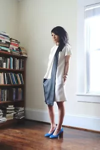 Celine Resort 2013 Bi Color Wrap Dress NWOT FR 36 Phoebe Philo #MetrBulotDodo - Picture 1 of 10