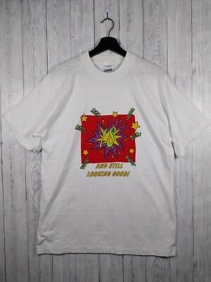 Screen Stars Vintage Fruit Of The Loom White Single Stitch T-Shirt Large L Tee - image 1 of 4