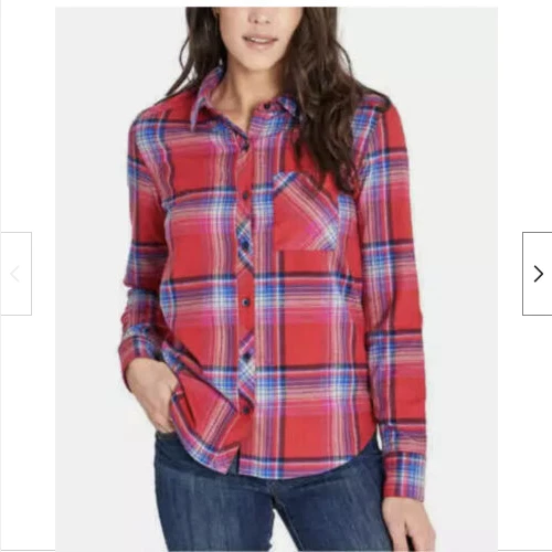 Orvis Womens Stretch Flannel Button Down Shirt (Laurie Plaid & XSmall)