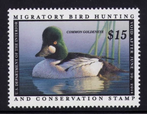 2013 US RW80 $15 Common Goldeneye Federal Duck Stamp VF OGNH Post office fresh - Picture 1 of 2