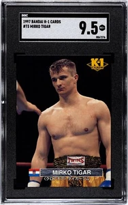Tarjeta de novato Bandai K-1 #73 1997 Mirko Cro Cop radiocontrol SGC 9,5 como nueva + POP 3 MMA UFC - Imagen 1 de 4