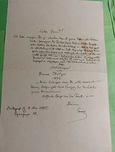 Alter Brief Imre Henszlmann Original Emmerich Heinzelmann  - Bild 1 von 3