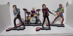 4 x The Rolling Stones 8" DISPLAY STANDEES Figuras Estatuas Mick Jagger Richards - Imagen 1 de 8
