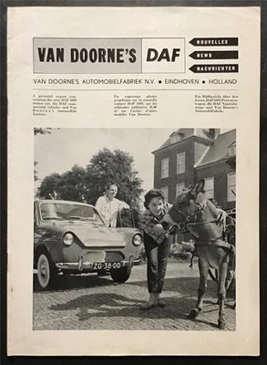 DAF NEWS 600 Factory Commercial Vehicles Publicity Brochure 1958  Van Doorne - Image 1 of 3