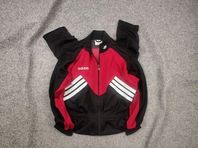 Adidas Originals Vintage 80's Overall Jumpsuit Track Zip Suit BLack Red D6 - Image 1 of 4