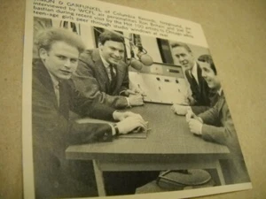 SIMON & GARFUNKEL at WCFL radio in Chicago 1966 music biz promo pic/text - Picture 1 of 1